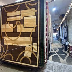 8x10 Area Rugs Carpet Rugs Modern Desgin Thick Colors Brown Beige 