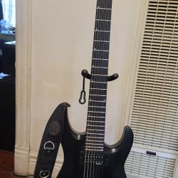 JACKSON JS22-7 DINKY 7 STRINGS ELECTRIC GUITAR IN SATIN BLACK COLOR. 