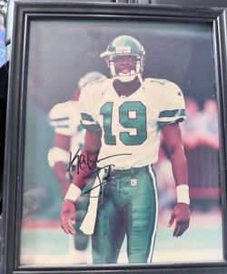 Keyshawn Johnson Signed New York Jets Framed 8x10 Photo
