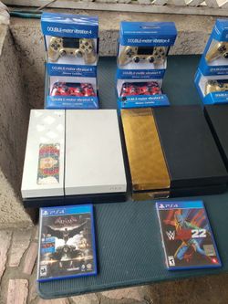 PS4 Controllers cost $75! With taxes at store each. Game $30!. Im just asking for $180! 2 control & PS4 500GB & 1 Game. Or 1000GB $220! 2000GB $320 tr