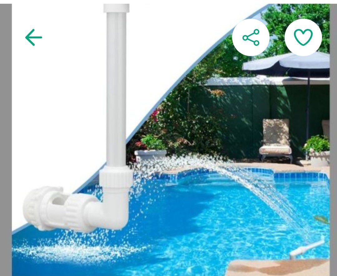 Swimming Pool Waterfall Fountain In-Ground Above Ground Pool Water Feature Spray