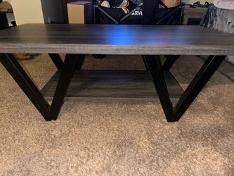 charcoal/black living room table