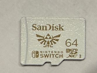 White Nintendo Switch OEM MicroSD Card 64GB $10