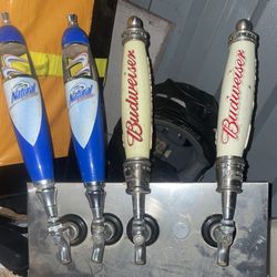 Budweiser beer taps