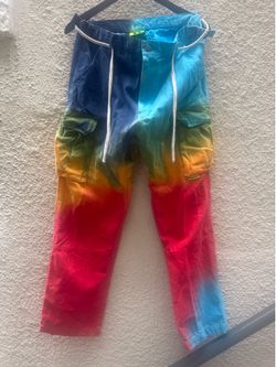 Supervsn Men’s Tie-Dye Cargo Pants ( 32US)
