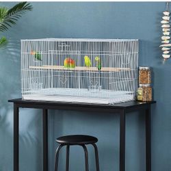 30‘’ Flight Bird Cage Stackable Design for Small and Medium Birds with Slide Out Tray and Bottom Grate Budgies Cockatiels Lovebirds Canaries Parakeet 