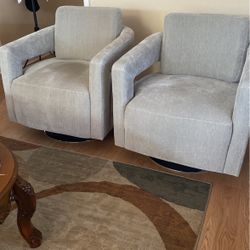New Swivel Shairs Platinum . Unfortunately, they didn’t match with  my living Room Set