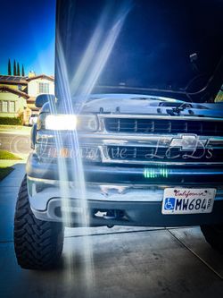 6000k Glacier White LED Headlight And 3000k Jdm Yellow LEDs Fog Lights