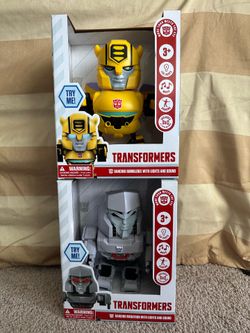 Transformers Dancing Megatron and Bumblebee Figure with Lights & Sound NEW