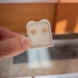 14k Heart Earrings