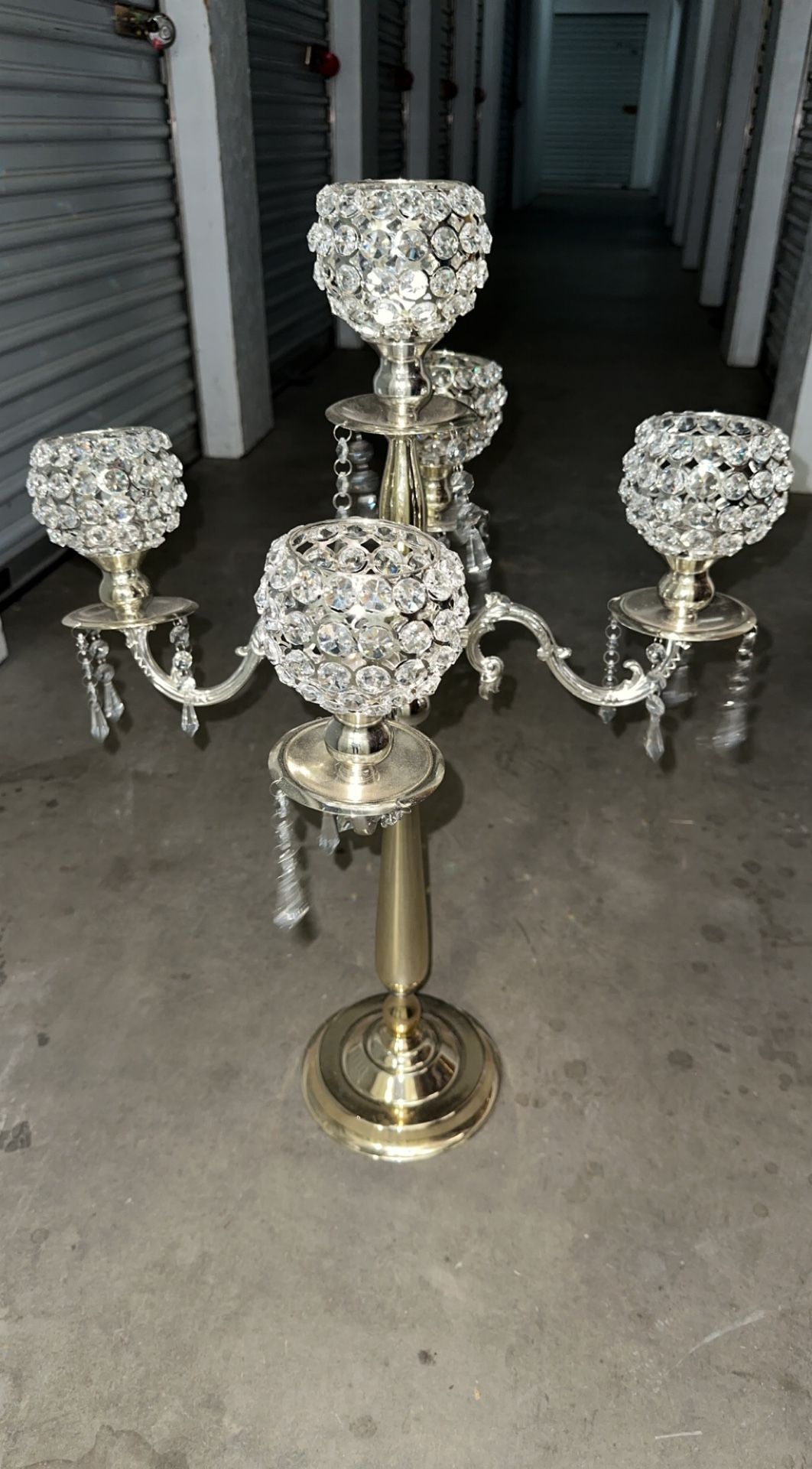 Wedding center piece Chandelier Candle Holder Crystal