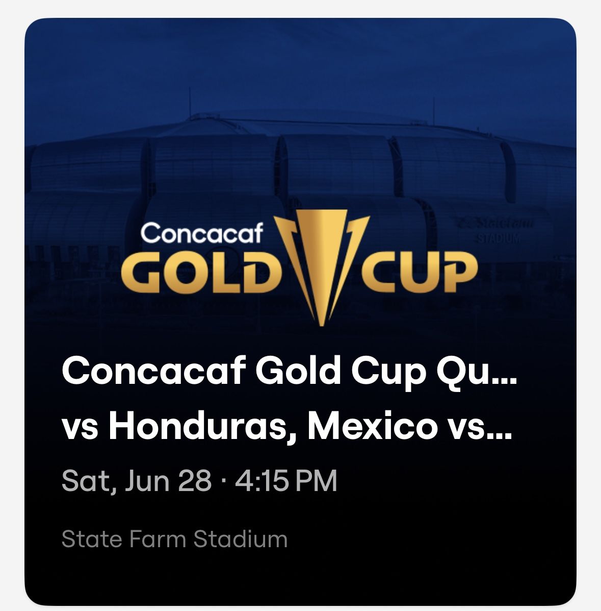 SOCCER TICKETS.