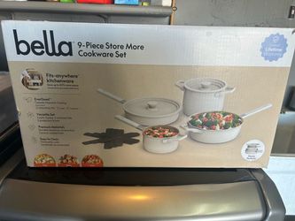 bella StoreMore Fits-anywhere Ceramic 9-pc. Cookware Set