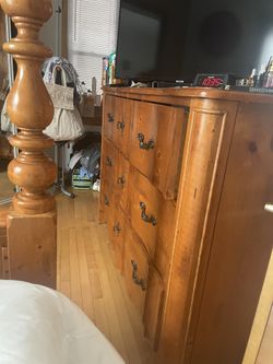 Wood Bedroom Set (Frame, Dresser, and Headboard)