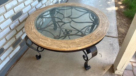 Glass top coffee table