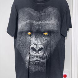 VINTAGE Liquid Blue Men’s T-shirt Animal Print Gorilla Black Size Large RARE