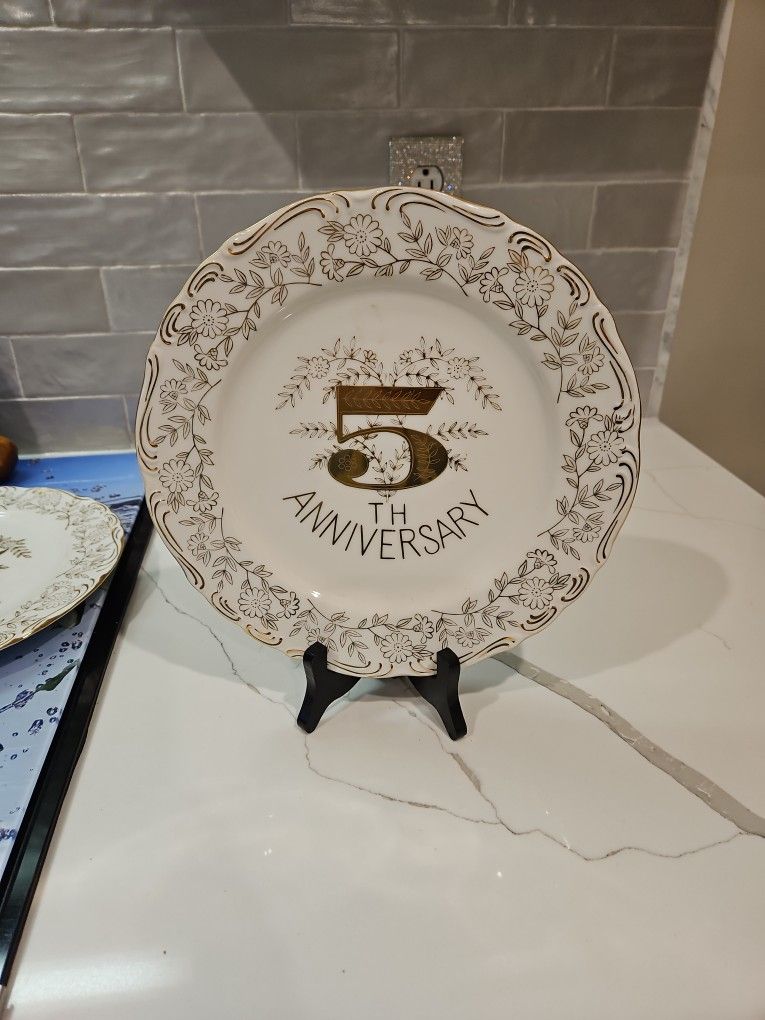 Norcross Fine China 5th Anniversary Plate