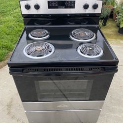 30” Freestanding Stainless Steel Electric 4 Elements Stove 