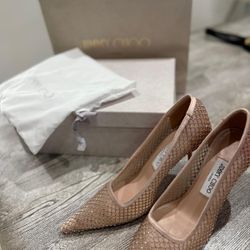 New In Box Jimmy Choo 95mm Lxia Satin Pumps Size 39