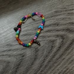 Rainbow Bracelet With Charms