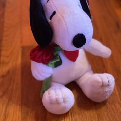 Peanuts snoopy with red rose Valentine’s Day plush brand new RARE