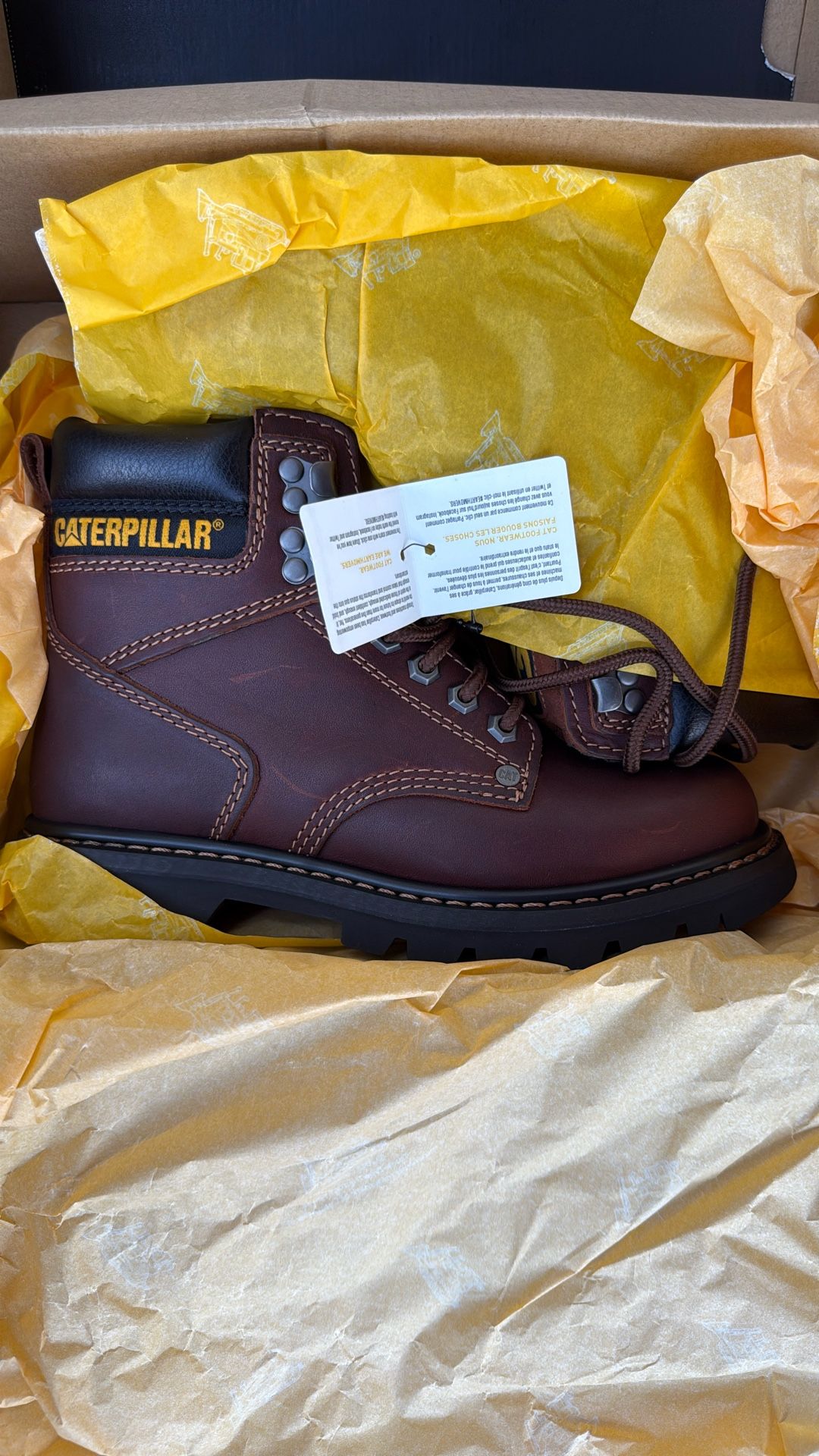 NEW Work Boots Brown Size 5.5 Men’s 7 Women’s