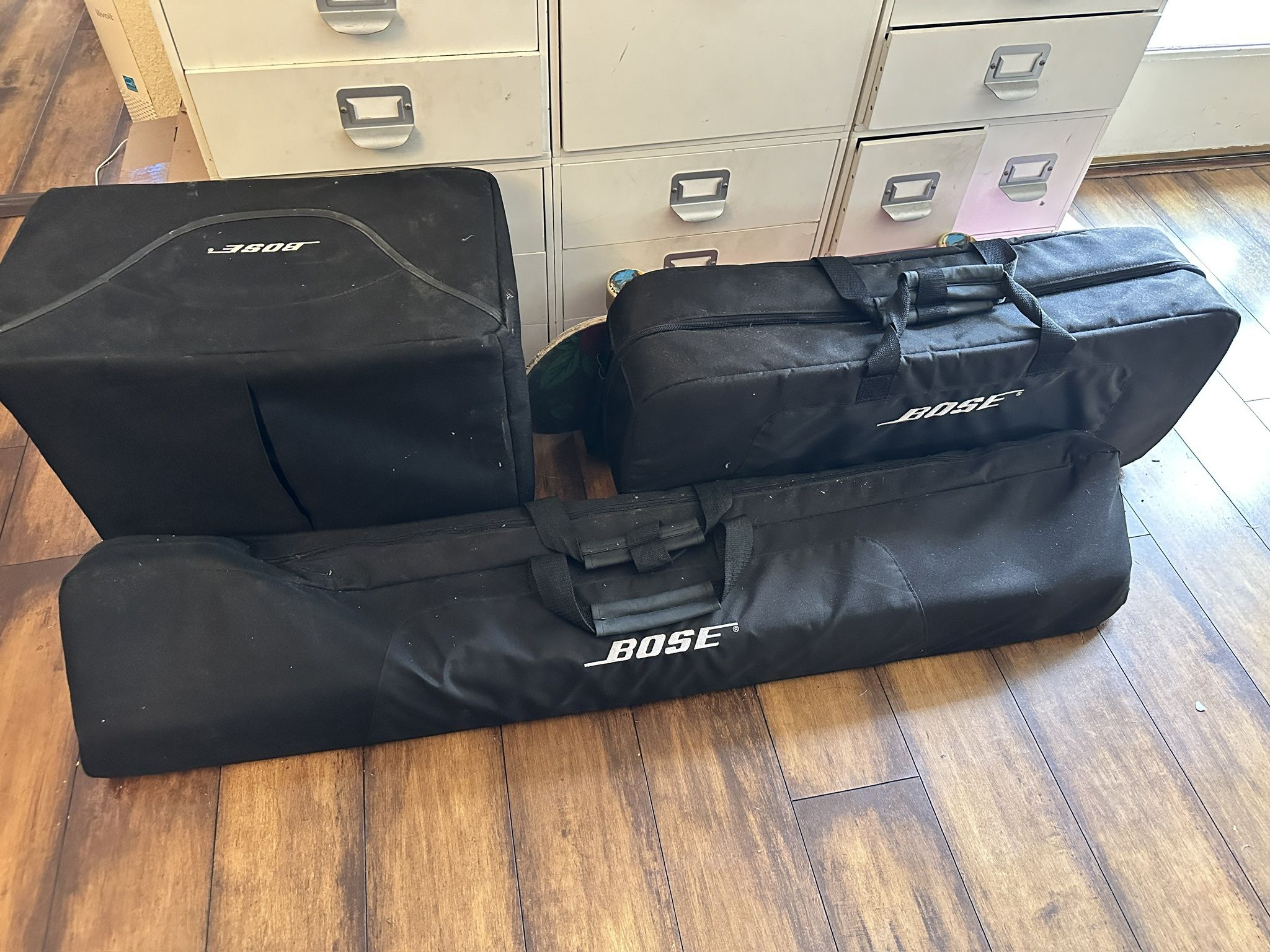 Bose L1 and B1 Sub with soft cases