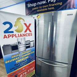 Kitchen Aid Stainless Steel French Door Fridge 