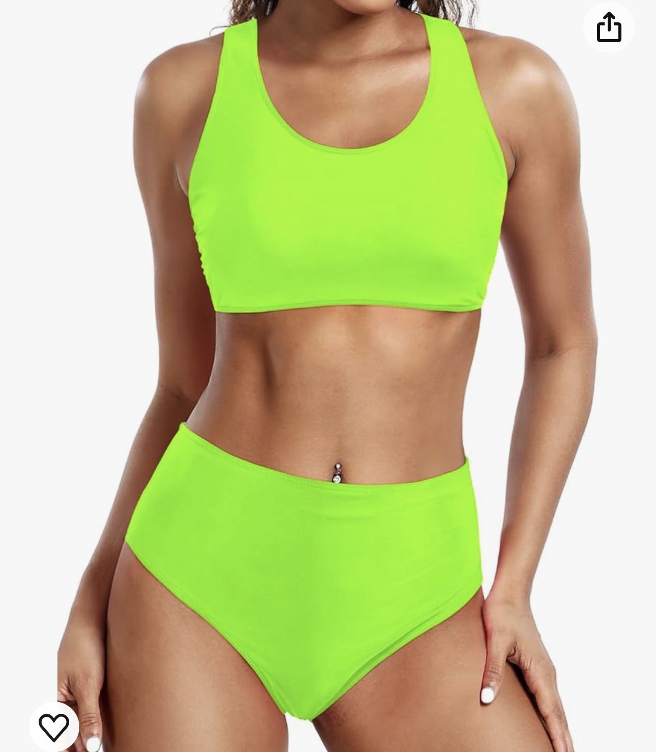 Holipick Neon Green Bikini Size L
