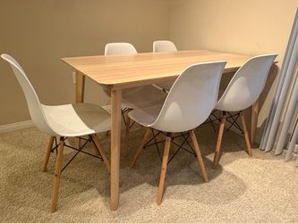 Modern Dining Table with 5 Chairs