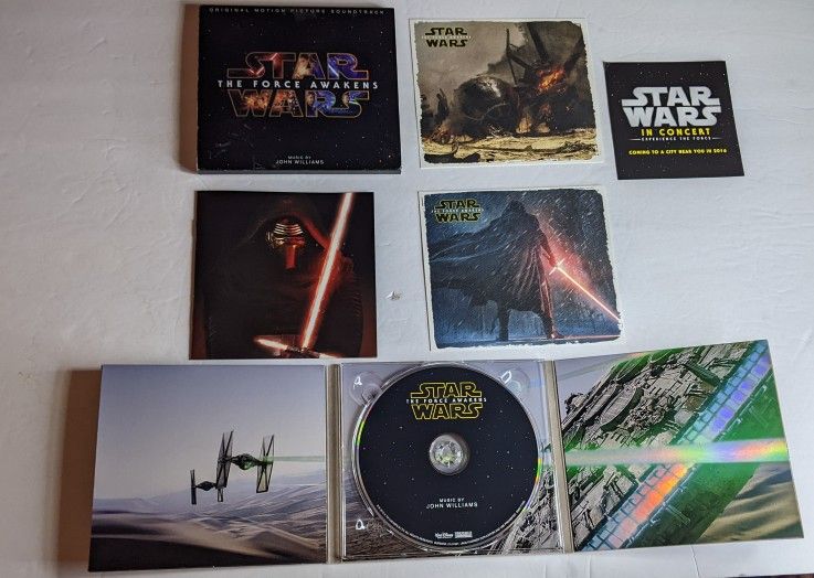 Star Wars The Force Awakens Original Motion Picture Soundtrack CD Collector's Album Booklet Cards Info Below