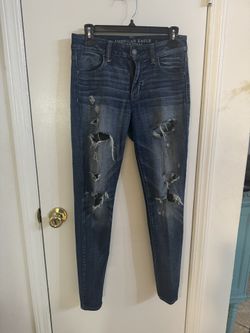 AE Outfitters Super Stretch Hi-Rise Distressed Jeggings | Size: 4 Regular