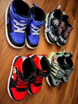 $35 for all. Toddler shoes size 8c. Except red high top 7c