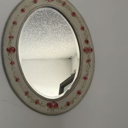2 Vintage Mirrors Hand Pained 