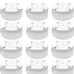 (New in Box) 
Only Compatible with Bullet Cameras 12 Pack Security Camera Junction Box Waterproof Camera Mount Bracket Hide Cable Aluminum Electric En
