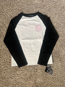 Chrome heart black long sleeve with pink logo