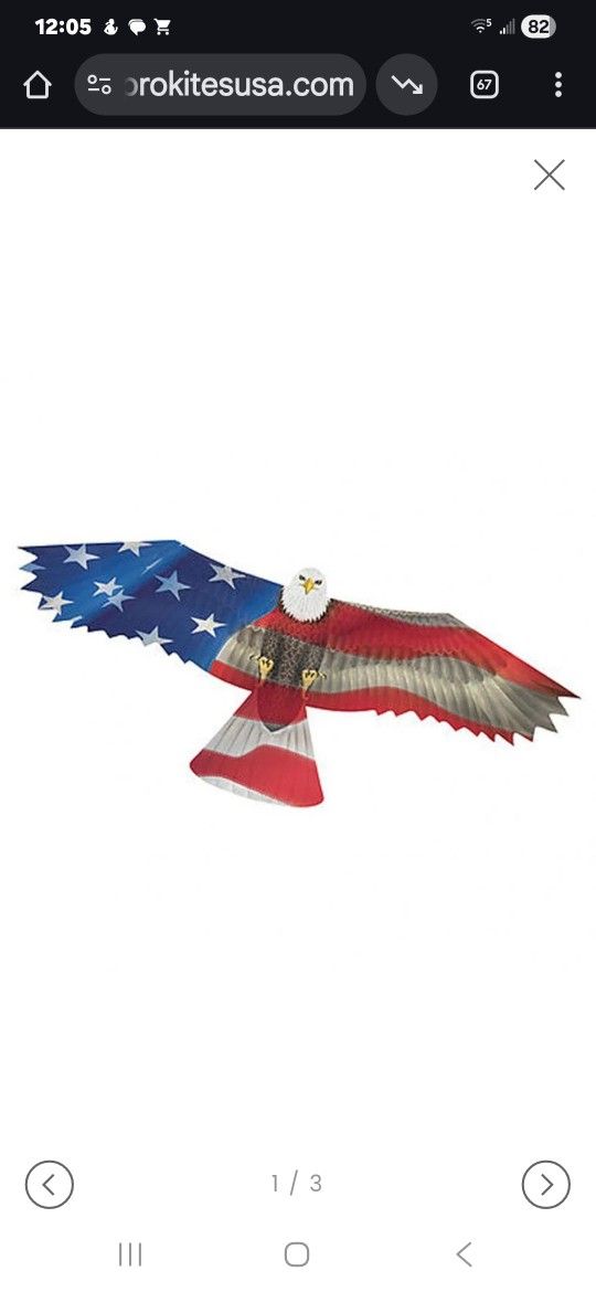 Patriotic Eagle kite 70 in brand new never used.