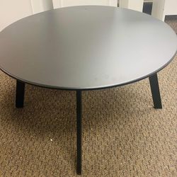 Black Metal Round Coffee Table $70