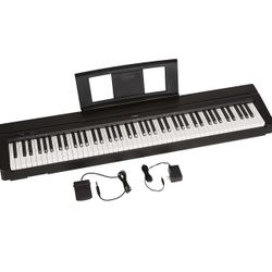 YAMAHA P71 88-Key Weighted Action Digital Piano with Sustain Pedal and Power Supply