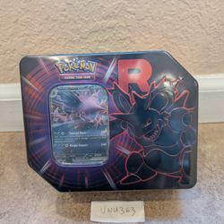 Pokemon Trading Card Game Team Rocket Collector Tin Nidoking ex 5 Boosters Seal