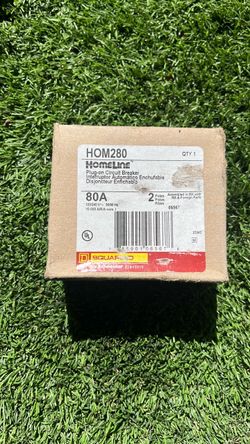 Square D HOM280 80 Amp 2 Pole 120/240V Plug On Homeline Circuit Breaker NEW