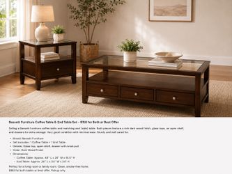 Bassett Furniture Coffee Table & End Table Set - $150for Both or Best Offer