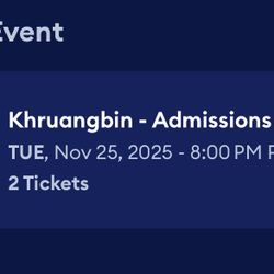 Khruangbin Ticket