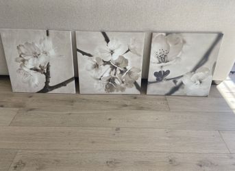 3 Floral Paintings