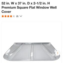 52 in. W x 37 in. D x 2-1/2 in. H
Premium Square Flat Window Well
Cover