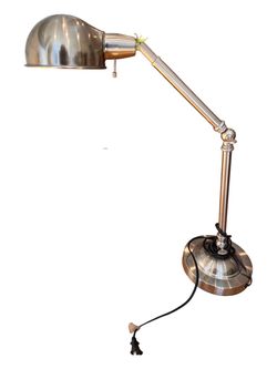 Vintage Adjustable Task Desk Lamp Silver