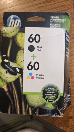 New hp #60 Black + #60  Tri-color Ink Cartridges