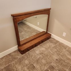 Dresser Top Mirror With Storage Jewelry Drawers