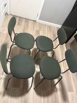 Set of 4 Green Dining Chairs