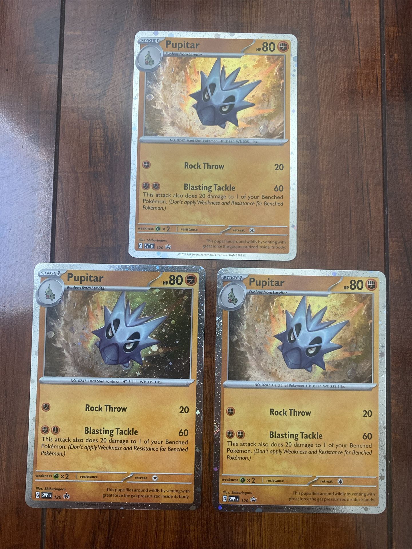 Pokemon Pupitar Black Star Promo 129 Lot of 3 Twilight Masquerade NM/M